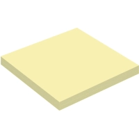 Бумага для заметок с клеевым краем  76x76 мм 100 л пастельный желтый