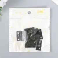 Петля для шкатулки металл с прямыми углами черная набор 10 шт 2,5х2,5 см Петля для шкатулки металл с прямыми углами черная набор 10 шт 2,5х2,5 см