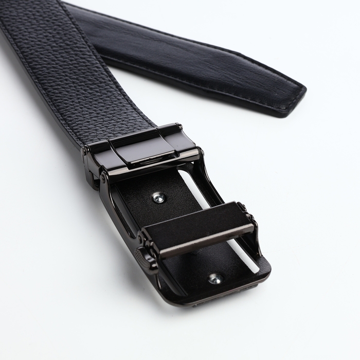Ремень мужской, ширина 3,6 см, винт, пряжка автомат, цвет чёрный Ремень мужской, ширина 3,6 см, винт, пряжка автомат, цвет чёрный