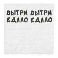 Салфетки бумажные однослойные &laquo;ВыТрИ ЕдАлО&raquo;, 24&times;24 см, 20 шт.