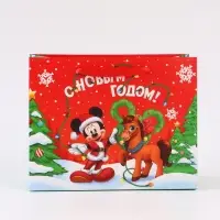 Пакет подарочный «С Новым годом!», Микки Маус и его друзья,  MS 23 × 18 × 10 см