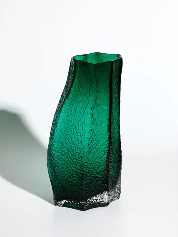 Ваза стекло настольная  Ваза стекло настольная "Дженис" 25х12х8 см, зелёный