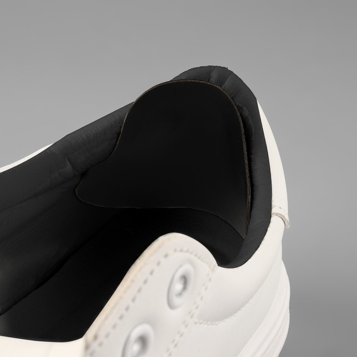 Набор заплаток для ремонта подпяточников обуви, из кожзама, клеевые, 6 шт, цвет чёрный