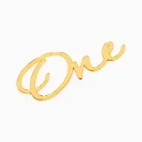 Топпер для торта "One" акрил, цвет золотой