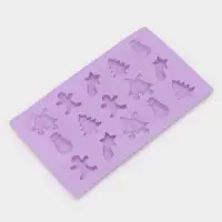 Форма для конфет и шоколада новогодняя Доляна &laquo;Ёлочки - иголочки&raquo;, силикон, 30&times;17.3&times;1.3 см, 15 ячеек, сиреневая