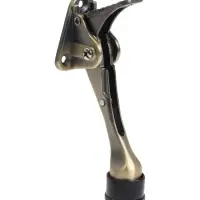 Фиксатор дверной LOCKLAND “козья ножка”, с автоподъемом, цвет бронза