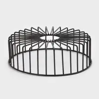 Корзинка - ваза для фруктов &laquo;Горшок&raquo;, 23&times;23&times;7 см, чёрная