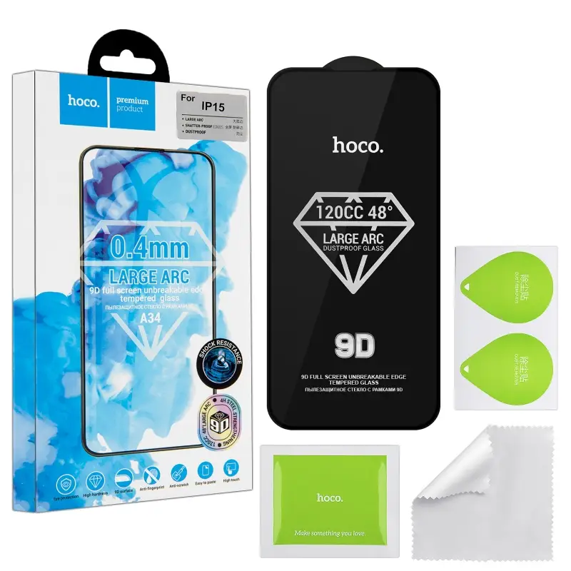 Защитное стекло iPh 15/iPh 16 Dustproof A34 HOCO Защитное стекло iPh 15/iPh 16 Dustproof A34 HOCO