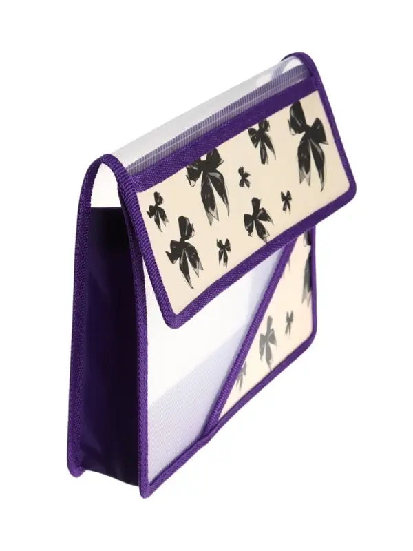 Папка для тетрадей А5 &laquo;Бантики&raquo;, клапан на липучке, 1 отделение, 230&times;190&times;50 мм