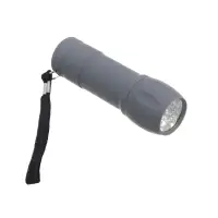 Фонарь ручной тм ЕРМАК, мини, прорезиненное покрытие, 9 LED, 1 режим, 3хААА