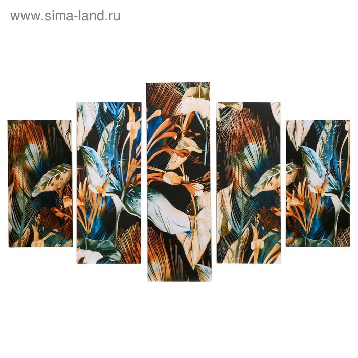 Картина модульная на подрамнике  Картина модульная на подрамнике "Цветы" 130х80 см (2-26х52; 2-26х66; 1-26х80см)