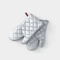 Набор прихваток Доляна &laquo;Профи&raquo;, 2 шт., 30&times;16&times;2 см, полиэстер, серый