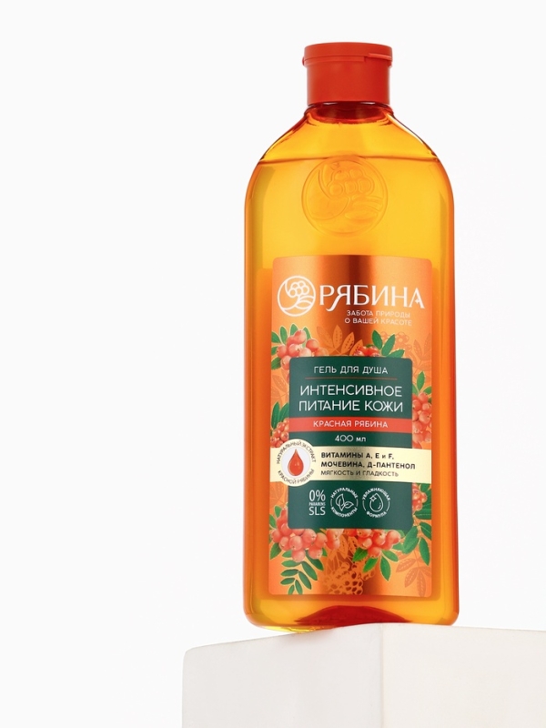 Гель для душа, интенсивное питание кожи, аромат рябины, 400 мл, Рябина Гель для душа, интенсивное питание кожи, аромат рябины, 400 мл, Рябина