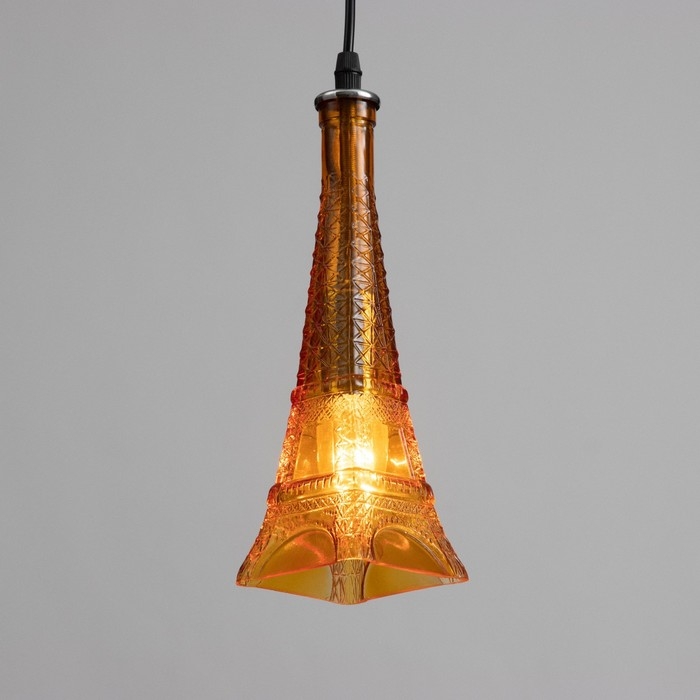 Светильник подвесной "Эйфель" Е14 40Вт оранжевый 8х8х27-127см