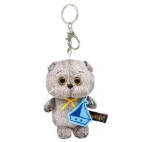 Мягкая игрушка - брелок &laquo;Кот Басик&raquo; с корабликом, 12 см