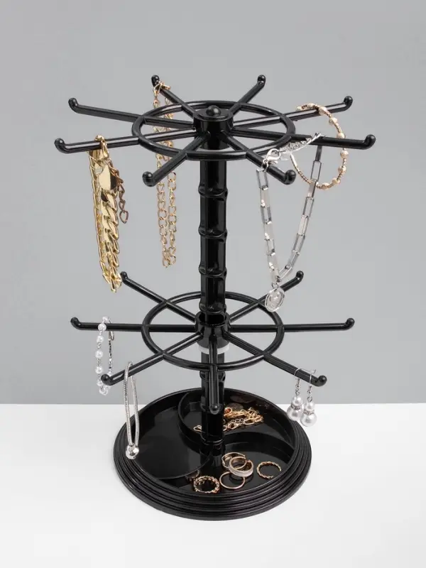 Подставка для украшений &laquo;QF. Карусель&raquo;, универсальная, 16&times;16&times;28 см, чёрная