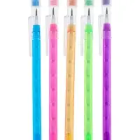 Набор карандашей чернографитных &laquo;Неон&raquo;, секционных, с ластиками, 5 штук