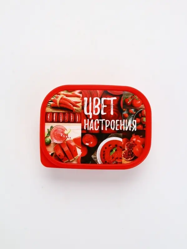 Ланч - бокс прямоугольный &laquo;Цвет настроения красный&raquo;, 500 мл