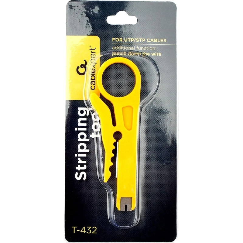 Инструмент Cablexpert T-432 для зачистки кабеля и заделки витой пары(T-432)