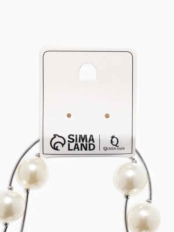 Колье &laquo;Флёр&raquo;, шарики, бело-серое в серебре, длина регулируемая, №12, бусины №16, №20, 40-87 см