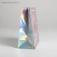 Пакет подарочный голографический, упаковка, &laquo;Enjoy every moment&raquo;, 18 х 23 х 10 см