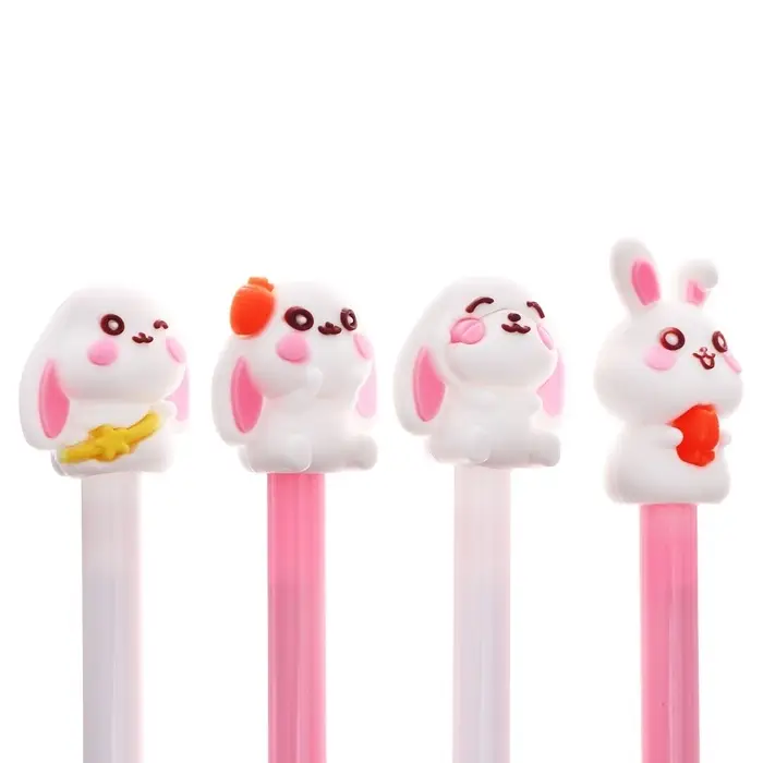 Ручка - прикол гелевая «Зайчики», синий стержень, МИКС