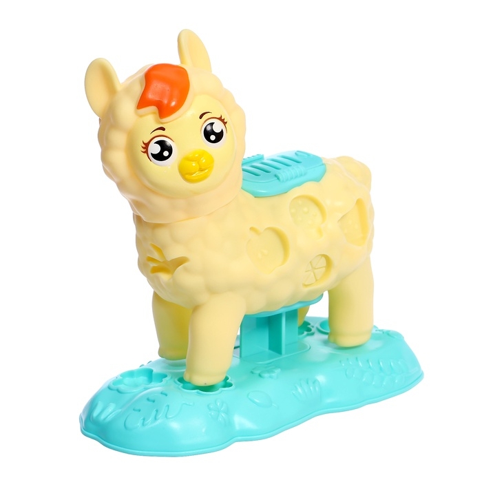 Набор для игры с мягким пластилином «Милая Лама», 6 баночек с массой для лепки, 2 формы Набор для игры с мягким пластилином «Милая Лама», 6 баночек с массой для лепки, 2 формы