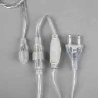 Гирлянда &laquo;Бахрома&raquo; 3&times;0.6 м, IP44, УМС, прозрачная нить, 160 SMD-LED, свечение тёплое белое, 220 В