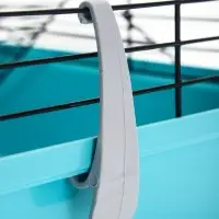 Клетка для грызунов &laquo;Пижон&raquo;, 38&times;27&times;27 см, складная, домик, миска, колесо, бирюзовая