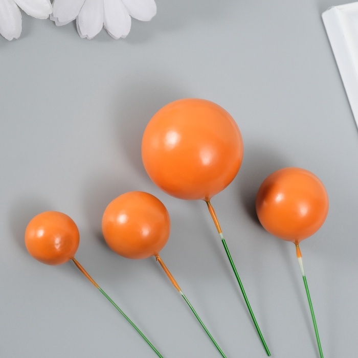 Декор для творчества Декор для творчества "Шарики оранж" d=2; 3; 3,5 и 4 см набор 20 шт