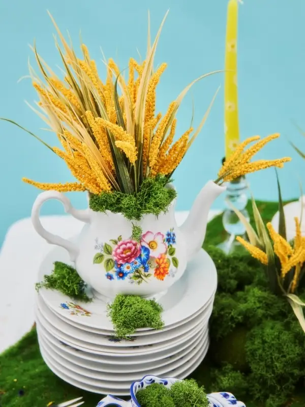 Чайник заварочный Добрушский завод &laquo;Букет цветов&raquo;, 800 мл, фарфор, белый