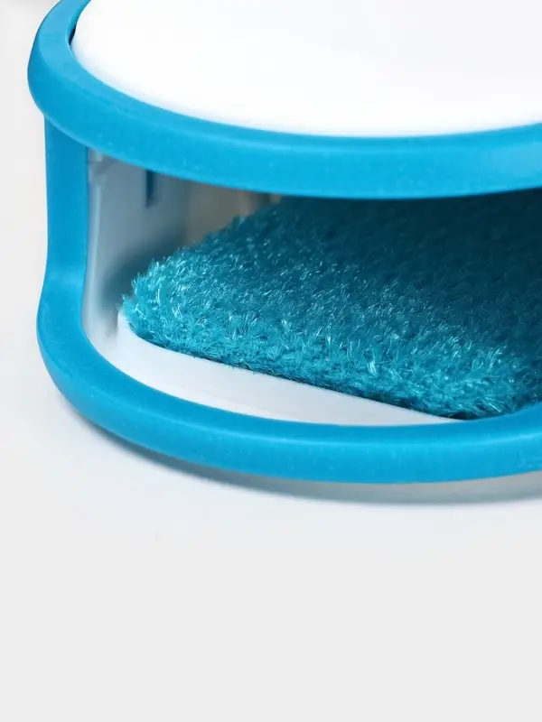 Щётка для удаления шерсти и волос с одежды и мебели с ручкой Доляна, 33&times;7.5&times;5 см, синяя