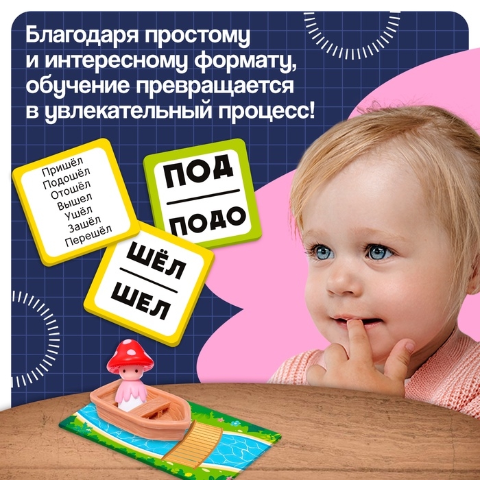 Развивающий набор «Играем с приставками», 40 карточек, 3+ Развивающий набор «Играем с приставками», 40 карточек, 3+