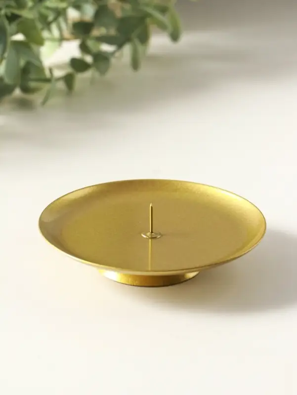 Подсвечник "Чашка на подставке" 10 см, золото