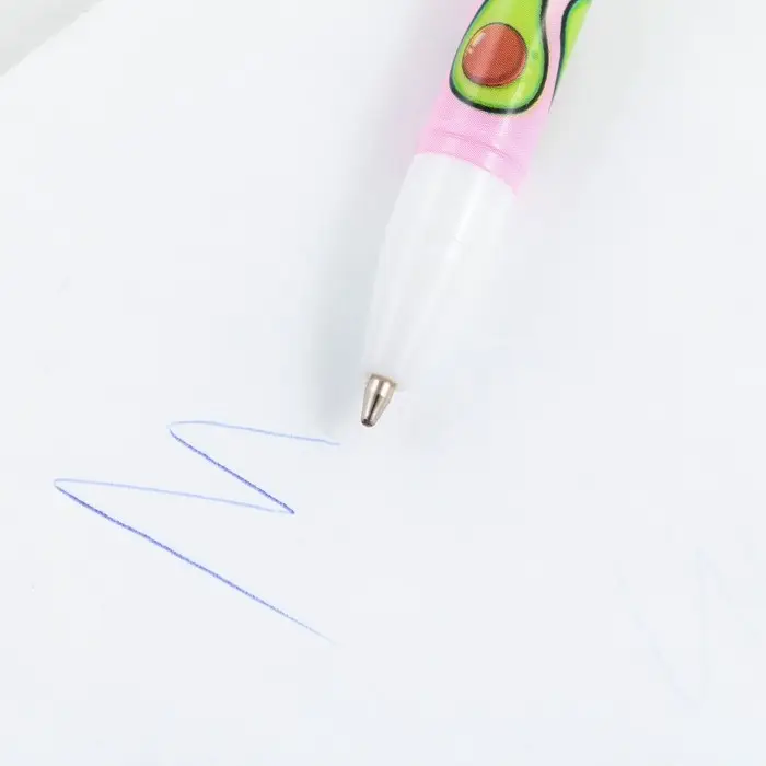 Ручка шариковая синяя паста 0.5 мм с колпачком «Авокадо» пластик Ручка шариковая синяя паста 0.5 мм с колпачком «Авокадо» пластик