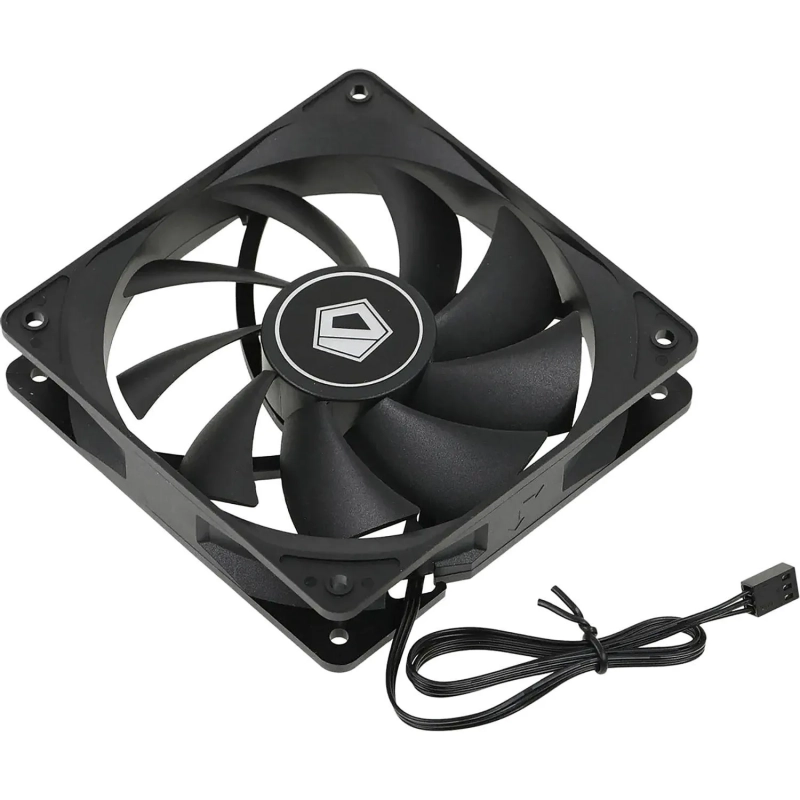 Вентилятор ID-Cooling FL-12025K 120x120mm черный 3-pin 21dB 145gr Ret