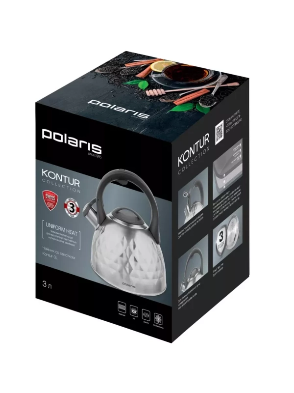 Чайник 3л со свистком Kontur 3L.индукция