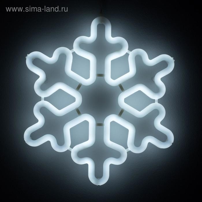 Светодиодная фигура «Снежинка» 30 см, пластик, 220 В, свечение белое Светодиодная фигура «Снежинка» 30 см, пластик, 220 В, свечение белое