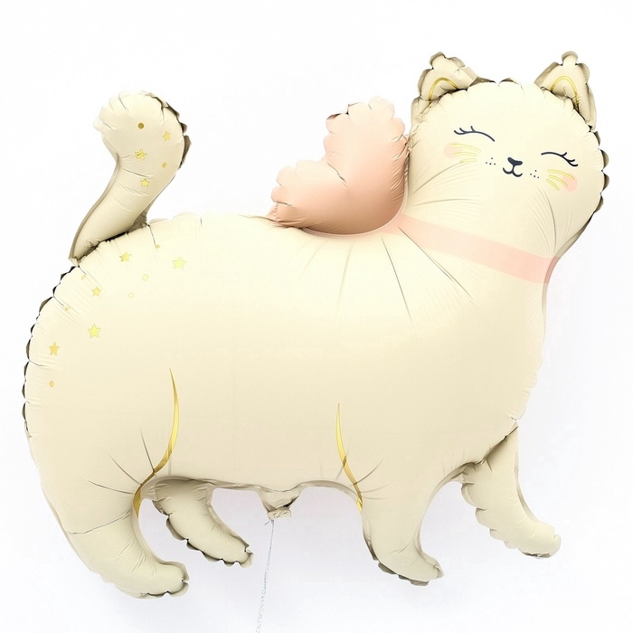 Воздушный шар фольгированный 27" &laquo;Кошечка с бантиком&raquo;, матовый