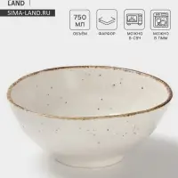 Миска Magistro Alpine Frost, 750 мл, 16.9&times;7.3 см, фарфор, белая