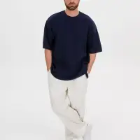 Джемпер с коротким рукавом Siluetti Volumica, темно-синий, размер XL/XXL