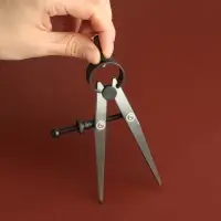 Кронциркуль для кожи, разметочный, 100 мм, 15&times;8 см, цвет серебряный/чёрный