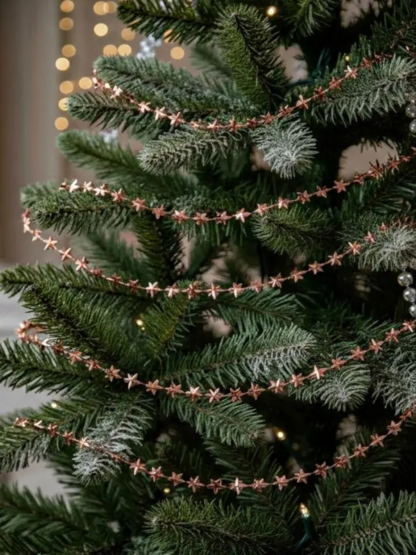 Бусы на ёлку &laquo;Комета&raquo;, длина 2.7 м, оранжевые