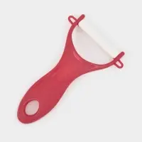 Овощечистка керамическая Доляна &laquo;Солнечная&raquo;, 13 см, красная