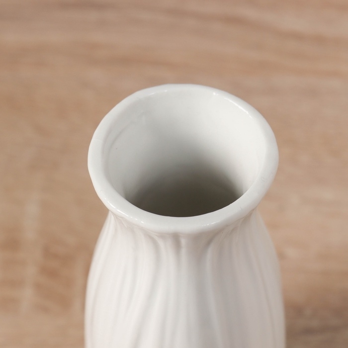 Ваза керамика настольная Ваза керамика настольная "Фрэнсис" талия, 12,5х5 см, белый