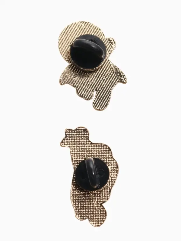 Набор значков (2 шт.) &laquo;Космонавты&raquo;, супер-герои, цветной в золоте