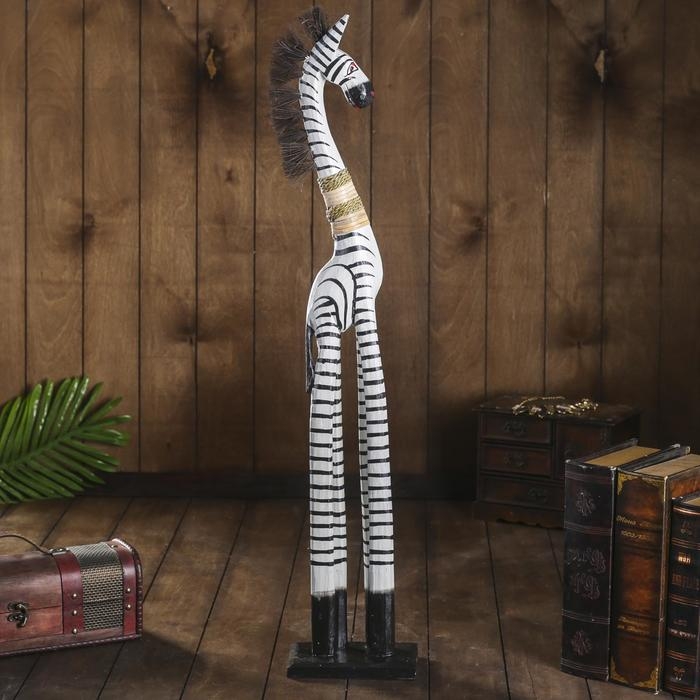 Сувенир дерево  Сувенир дерево "Зебра с ошейником" 80 см