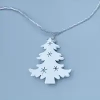 Гирлянда &laquo;Нить&raquo; 4 м с насадками &laquo;Новогодняя сказка&raquo;, IP20, прозрачная нить, 20 LED, свечение мульти, 8 режимов, 220 В