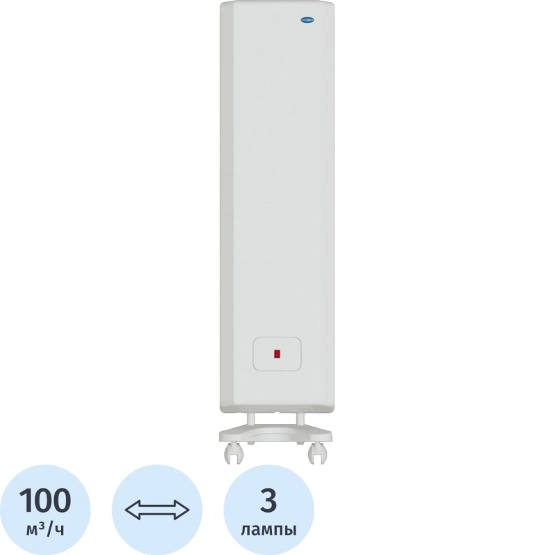Облучатель-рециркулятор МЕГИДЕЗ с лампами 3х30Вт, МСК-908.3, пласт стойка
