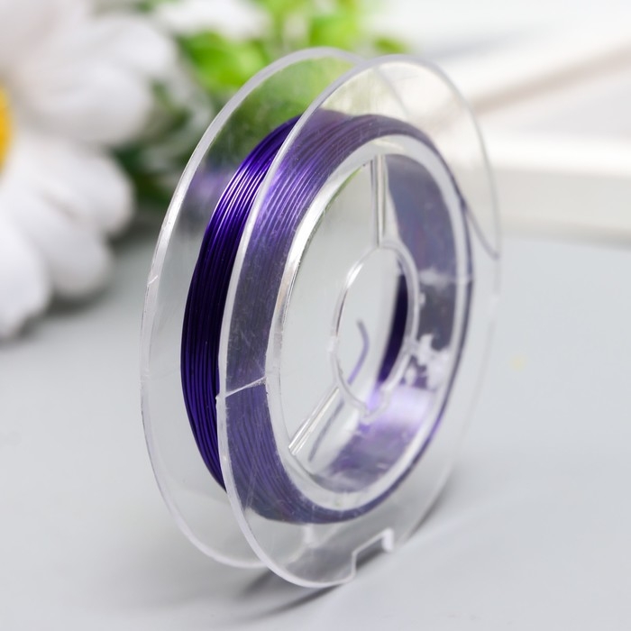 Проволока для бисера d 0,3 мм, сиреневый рул.10 м Проволока для бисера d 0,3 мм, сиреневый рул.10 м